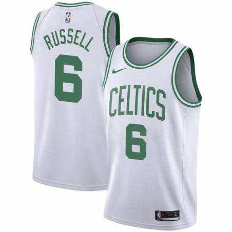 Men%27s Boston Celtics #6 Bill Russell White 2023 Association Edition Stitched Basketball Jersey Dzhi